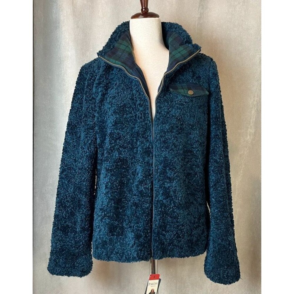 Pendleton Jacket Womens Medium Blue Sherpa Full Zip NWT